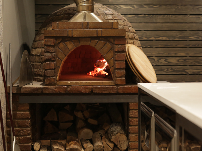 Barrel brick oven